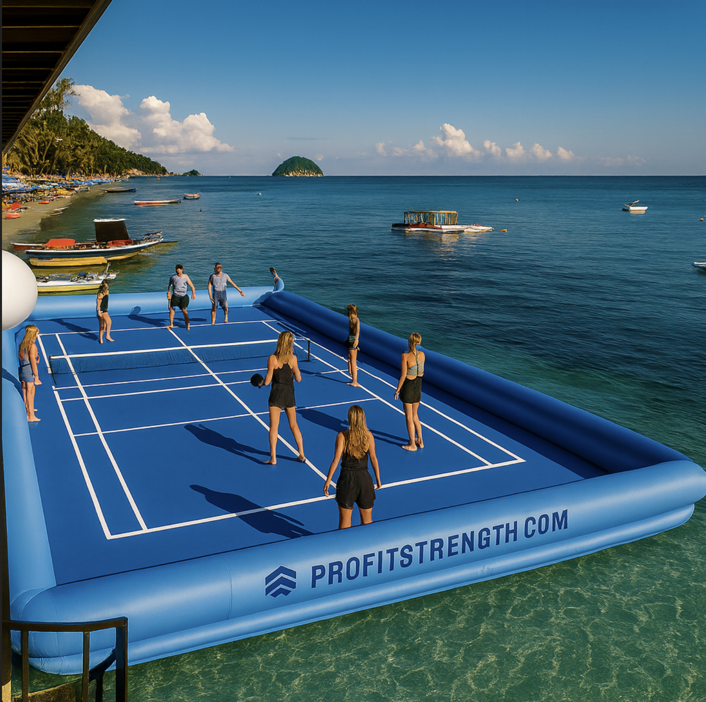 Luxury Inflatable Pickleball Court for Water Events